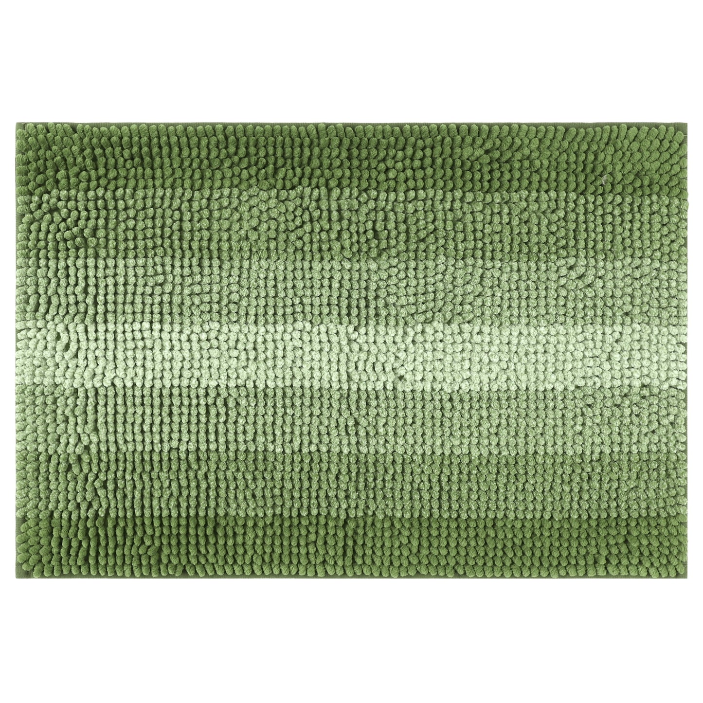 Unique Bargains Striped Bathroom Rugs Non-Slip Bath Carpet Bath Mats Green-2 20"x32"