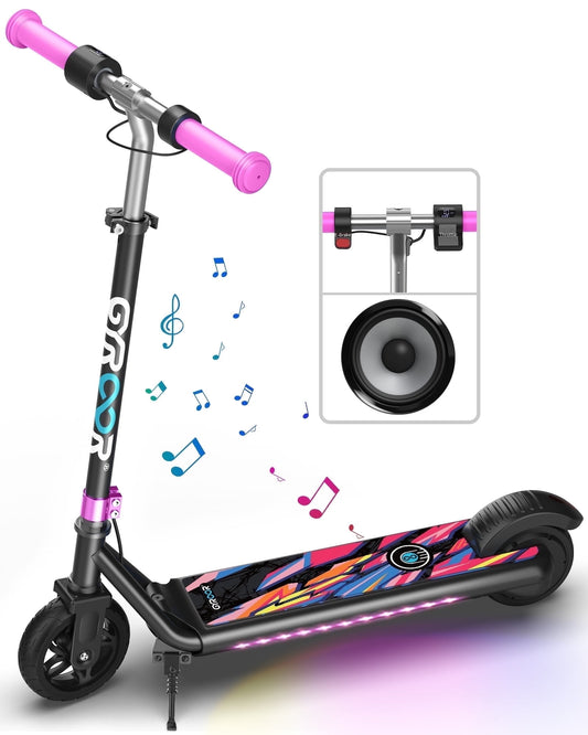 MIHOVER Electric Scooter for Kids, 150W Motor 10mph Speed Electric Scooter with Adjustable Handlebar and LED Lights