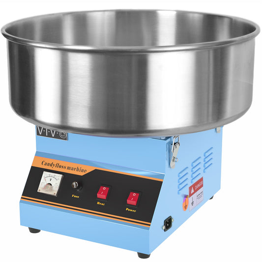 VIVO Blue Electric Commercial Cotton Candy Machine / Floss Maker (CANDY-V001B)