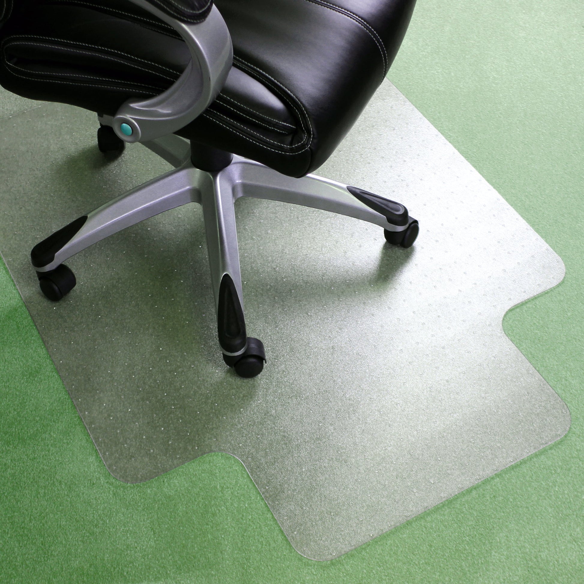 ValuematÂ® Basic Vinyl Lipped Chair Mat for Low Pile Carpets - 36" x 48"