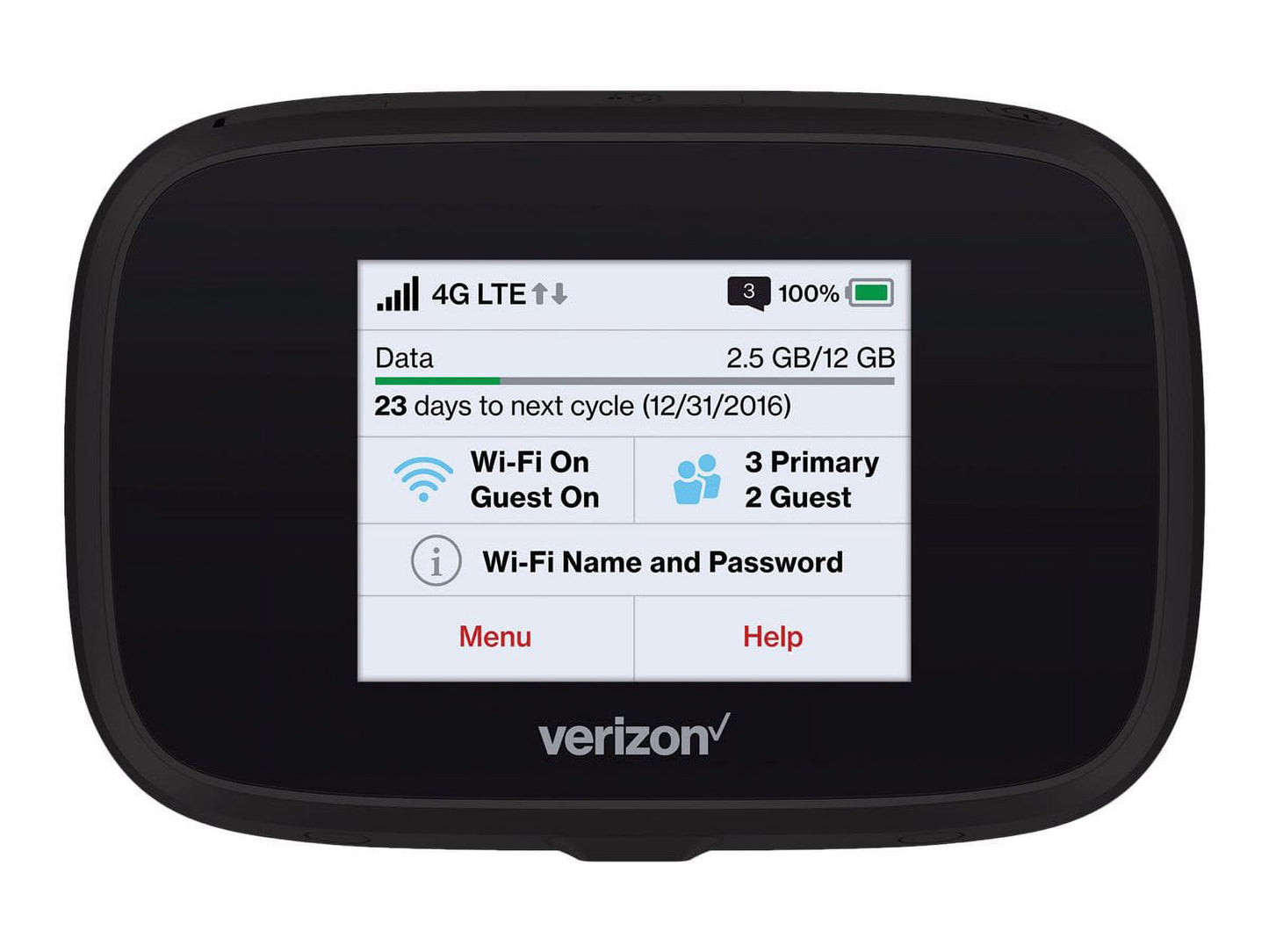 Verizon Wireless Jetpack MiFi 7730L - Mobile hotspot - 4G LTE Advanced - USB - 12 Mbps - Wi-Fi 5 - Verizon