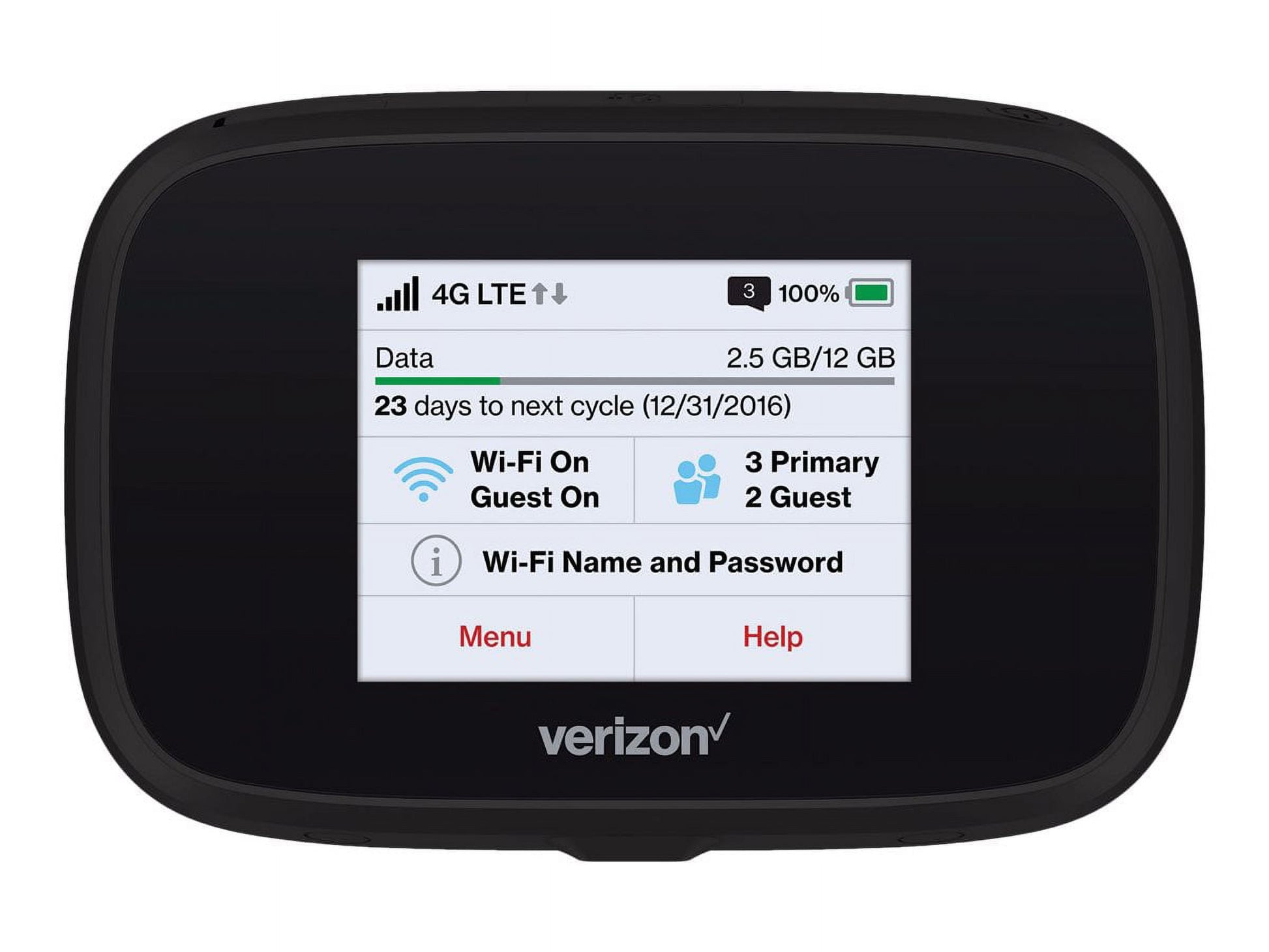 Verizon Wireless Jetpack MiFi 7730L - Mobile hotspot - 4G LTE Advanced - USB - 12 Mbps - Wi-Fi 5 - Verizon