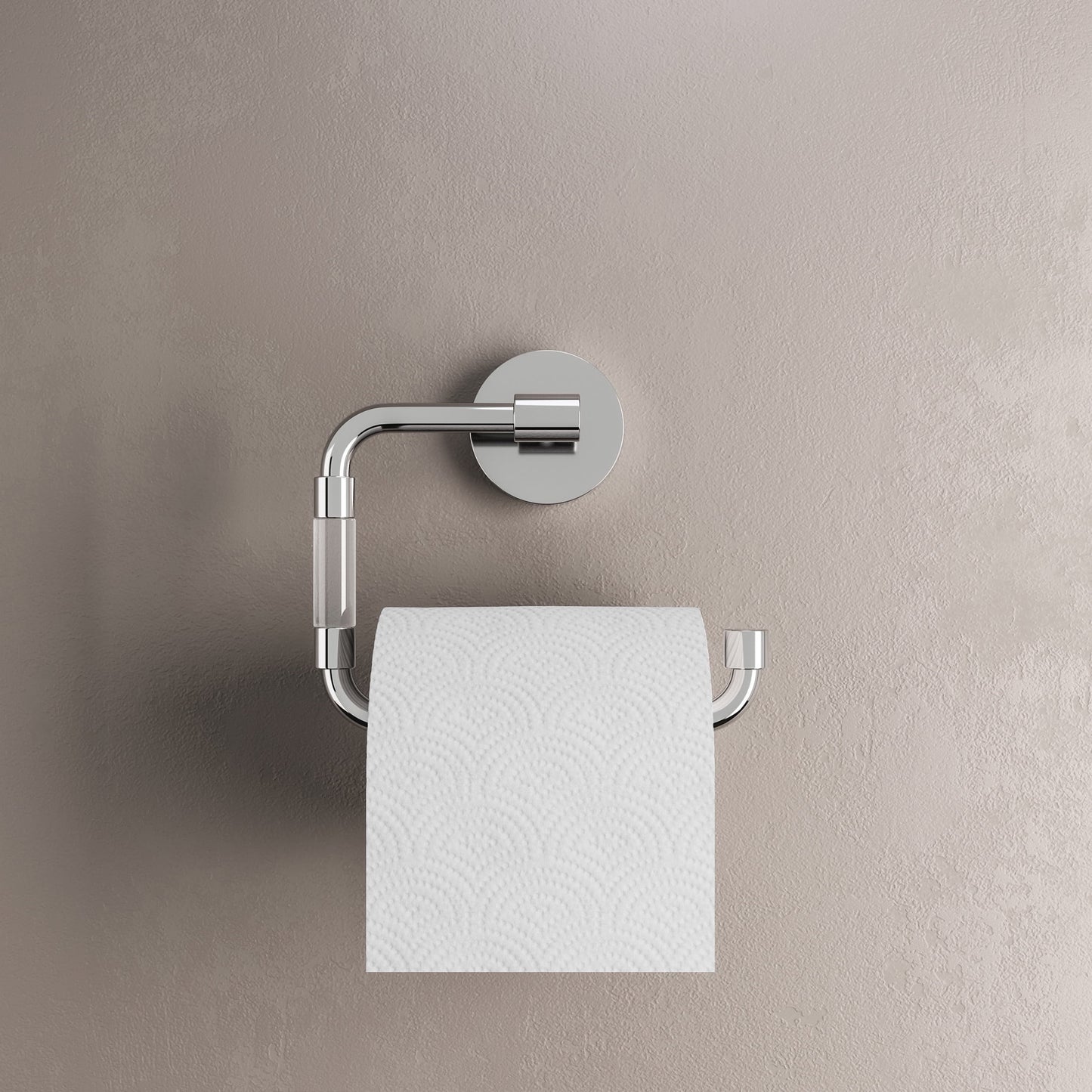 Verre Acrylic Toilet Paper Holder inÂ Chrome