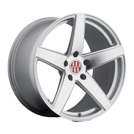 Victor Equipment Baden 18X11 5X130 36Et 71.5Cb Silver W/ Mirror Cut Face Wheel