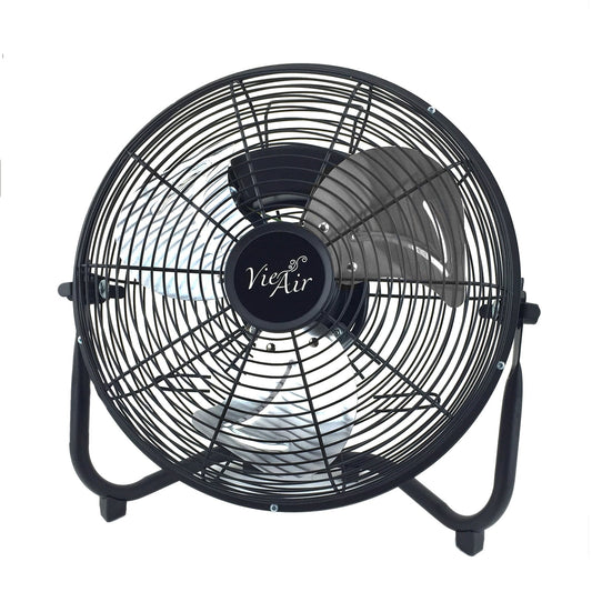 Vie Air 9" High Velocity Tilting 3 Speed Metal Floor Fan