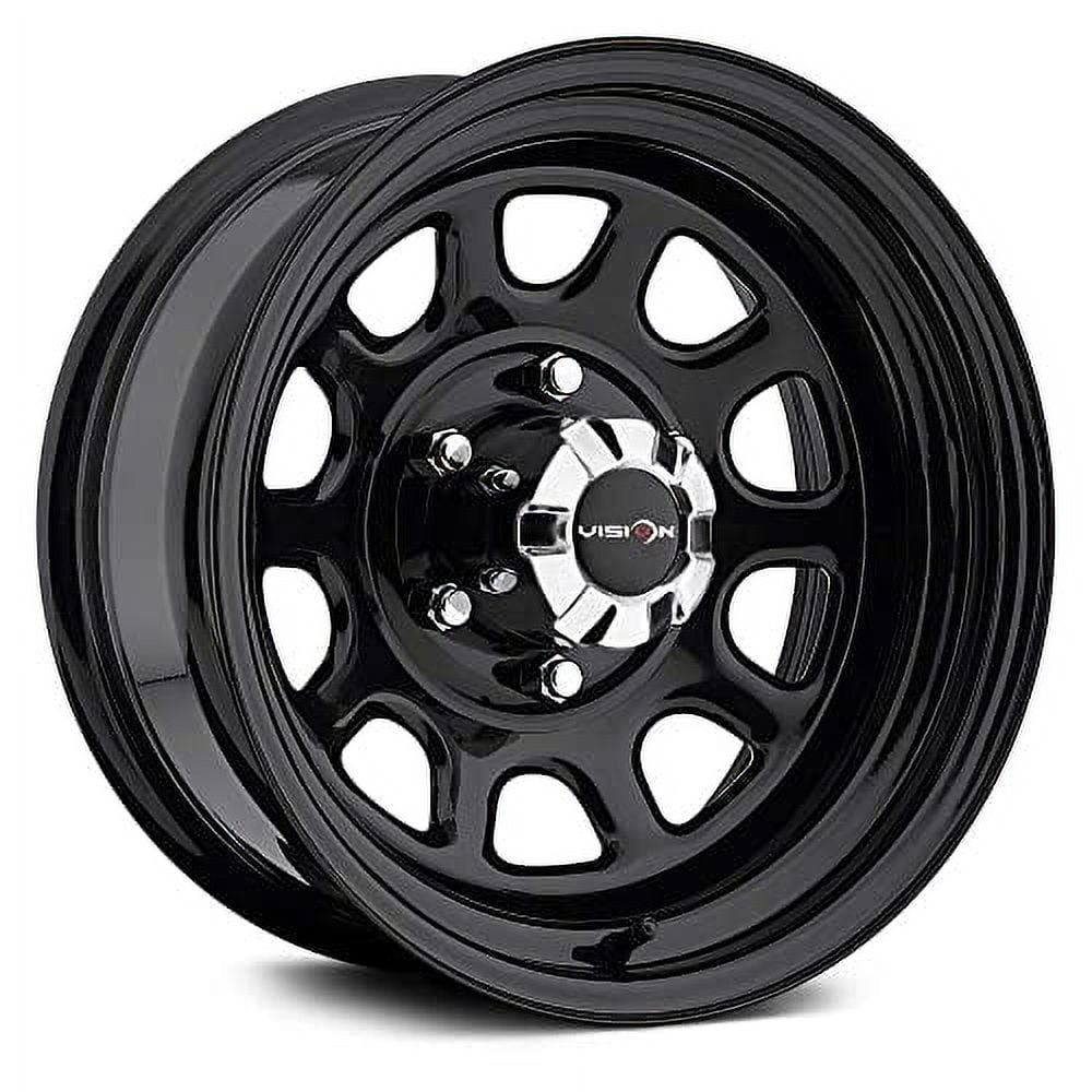 Vision 84 D Window 17x8 5x127/5x5" -12mm Gloss Black Wheel Rim