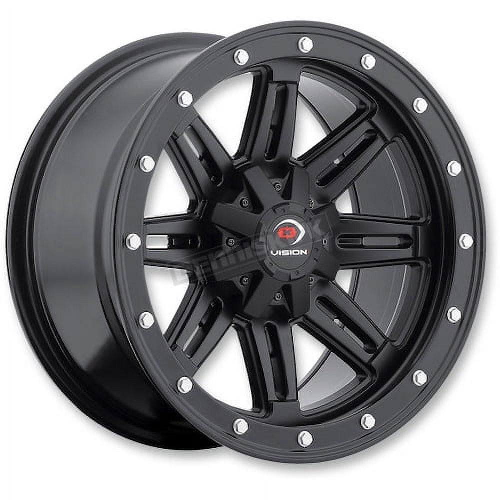 Vision ATV/UTV 550 Matte Black 12" Rim 4x156 12x7 4, 25mm for UTV