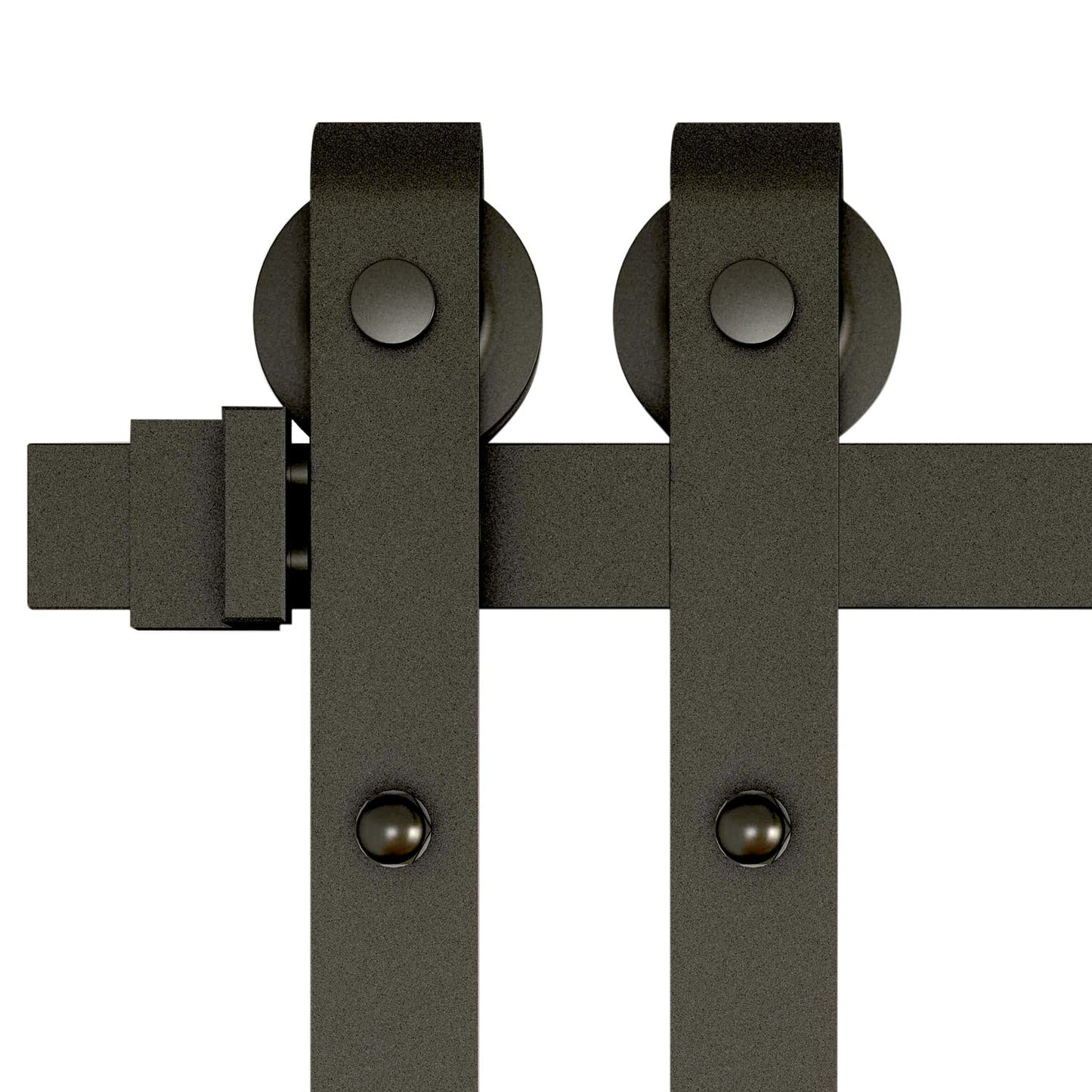 WÃ¼rth 6ft (72 Inch) Barn Door Hardware Kit, Flat-Tip Design Matte Black Steel, Single-Door, Novelty