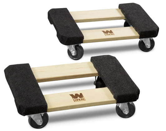 WEN 1320-Pound Capacity 12-by-18-inch Hardwood Furniture Dolly, 2-Pack