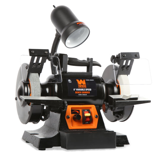 WEN 2.5-Amp 6-Inch Variable Speed Bench Grinder with Flexible Work Light