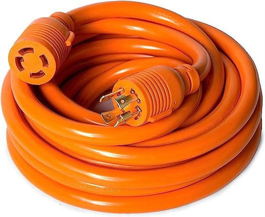 WEN 250V 30-Amp Generator Power Cord for Manual Transfer Switches, 25-Foot, L14-30P to L14-30R (PC3025)