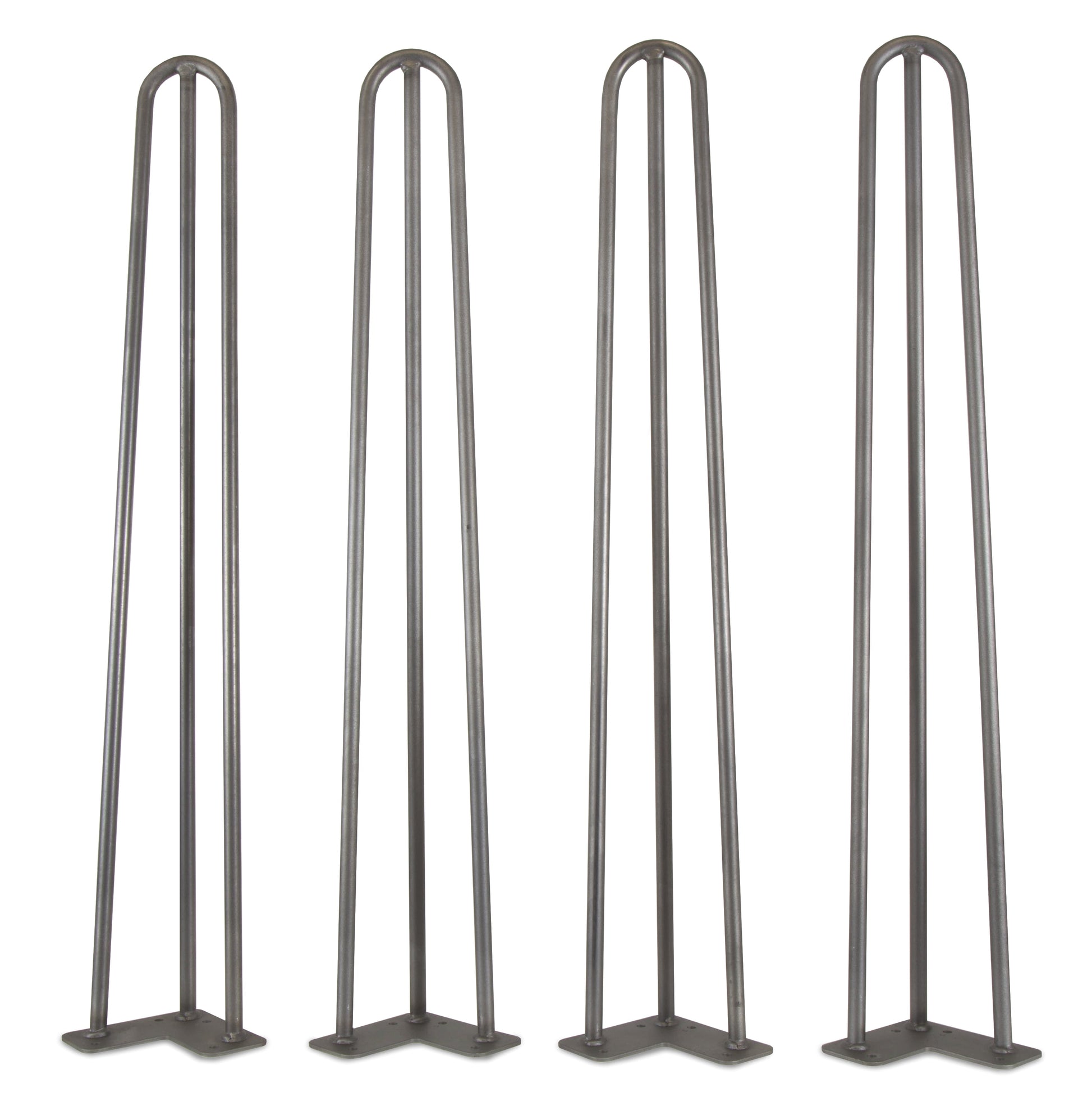 WEN 28-Inch Mid-Century Modern Raw Steel Hairpin Table Legs, 1/2-Inch Diameter, Set of 4