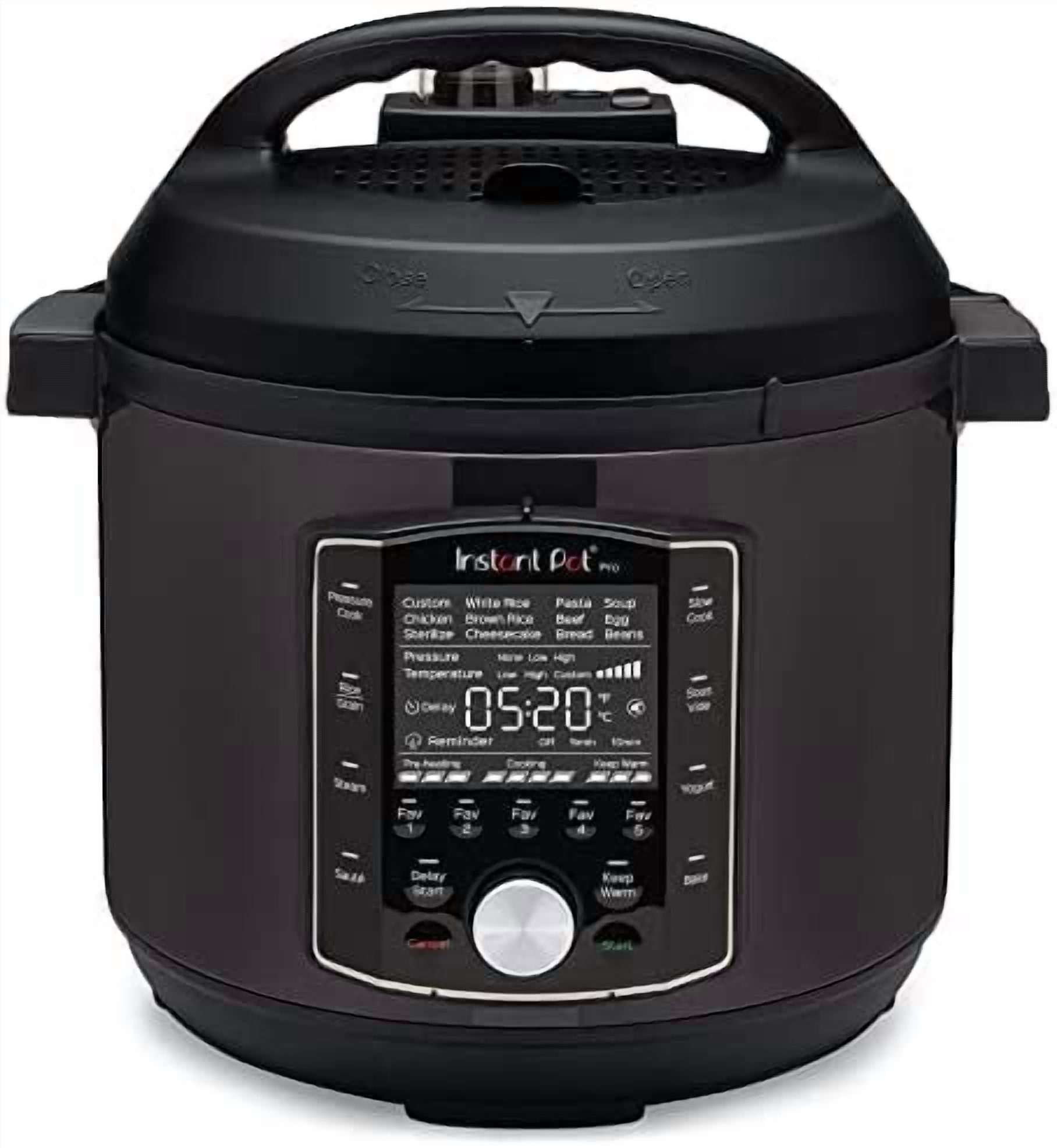 Wangxin Pot Pro (8 QT) 10-in-1 Pressure Cooker, Slow Cooker, Rice/Grain Cooker, Steamer, Sauté, Sous Vide, Yogurt Maker, Sterilizer, and Warmer, Includes App With Over 800 Recipes, Black