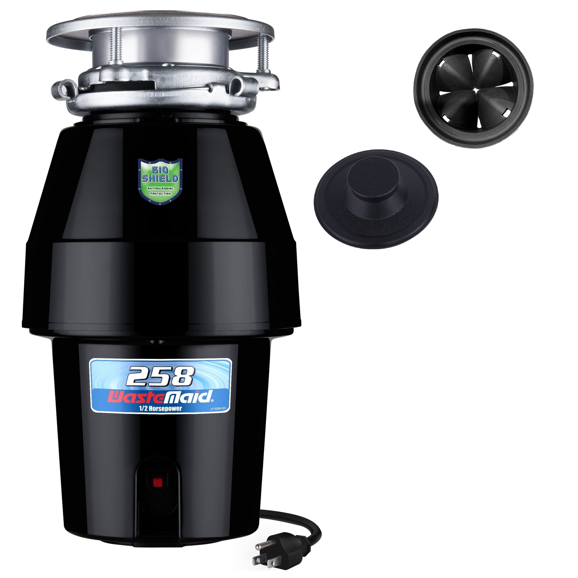 Waste Maid 1/2 HP Mid-Duty Garbage Disposal Continuous Feed with Cord 10-US-WM-258-3B
