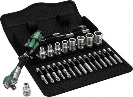 Wera 5004016001 1/4" Drive Socket Set Comes in Folding Textile Box