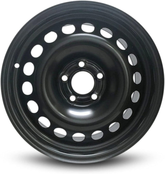 Wheel For 2005-2008 Pontiac G6 16 inch 5 Lug Black Steel Rim Fits R16 Tire - Full-Size