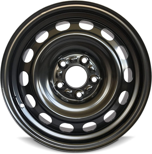 Wheel For 2010-2013 Mazda 3 16 inch 5 Lug Black Steel Rim Fits R16 Tire