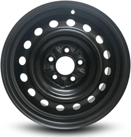 Wheel For 2013-2020 Nissan Leaf 16 inch 5 Lug Black Steel Rim Fits R16 Tire - Full-Size