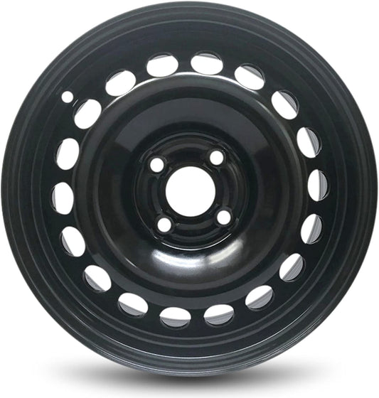 Wheel For 2016-2022 Chevrolet Spark 15 inch 4 Lug Black Steel Rim Fits R15 Tire