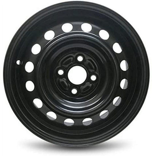 Wheel For 2018-2022 Hyundai Accent Kia Rio 15 inch 4 Lug Black Steel Rim Fits R15 Tire