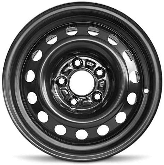 Wheel For 2019-2021 Kia Forte 15 inch 5 Lug Black Steel Rim Fits R15 Tire