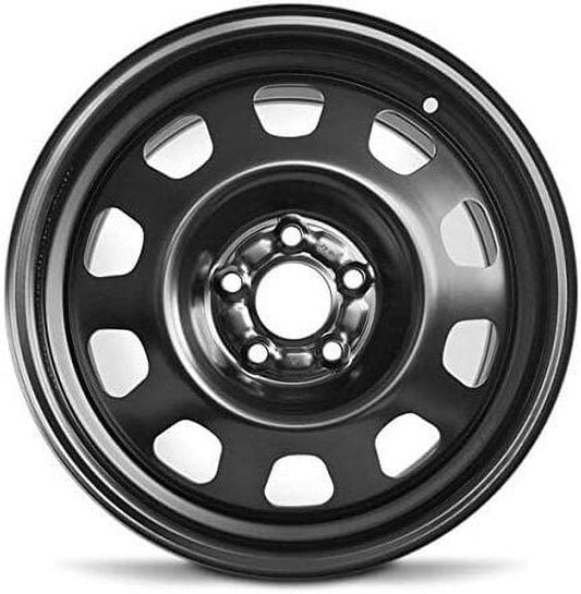 Wheel Rim for 2007-2017 Jeep Patriot 17x6.5 in Painted Black Steel Rim Direct Fit
