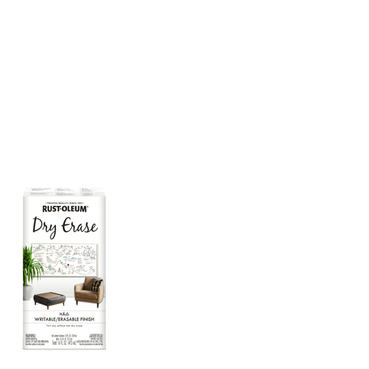 2 Pack, White, Rust-Oleum Gloss Specialty Dry Erase Paint- Kit