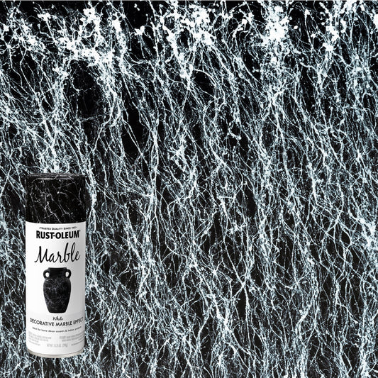 Black, Rust-Oleum Specialty Marble Flat Spray Paint-372484, 10.25 oz