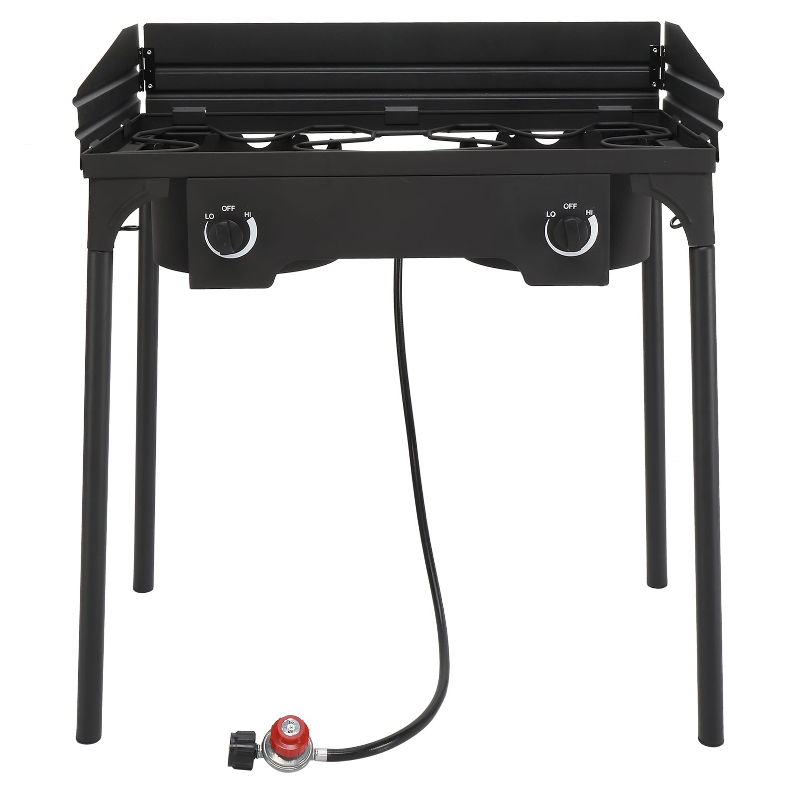 Winado Propane Burner  2 Burner Outdoor Stove Camping Burner w/ Wind Panel,150,000-BTU