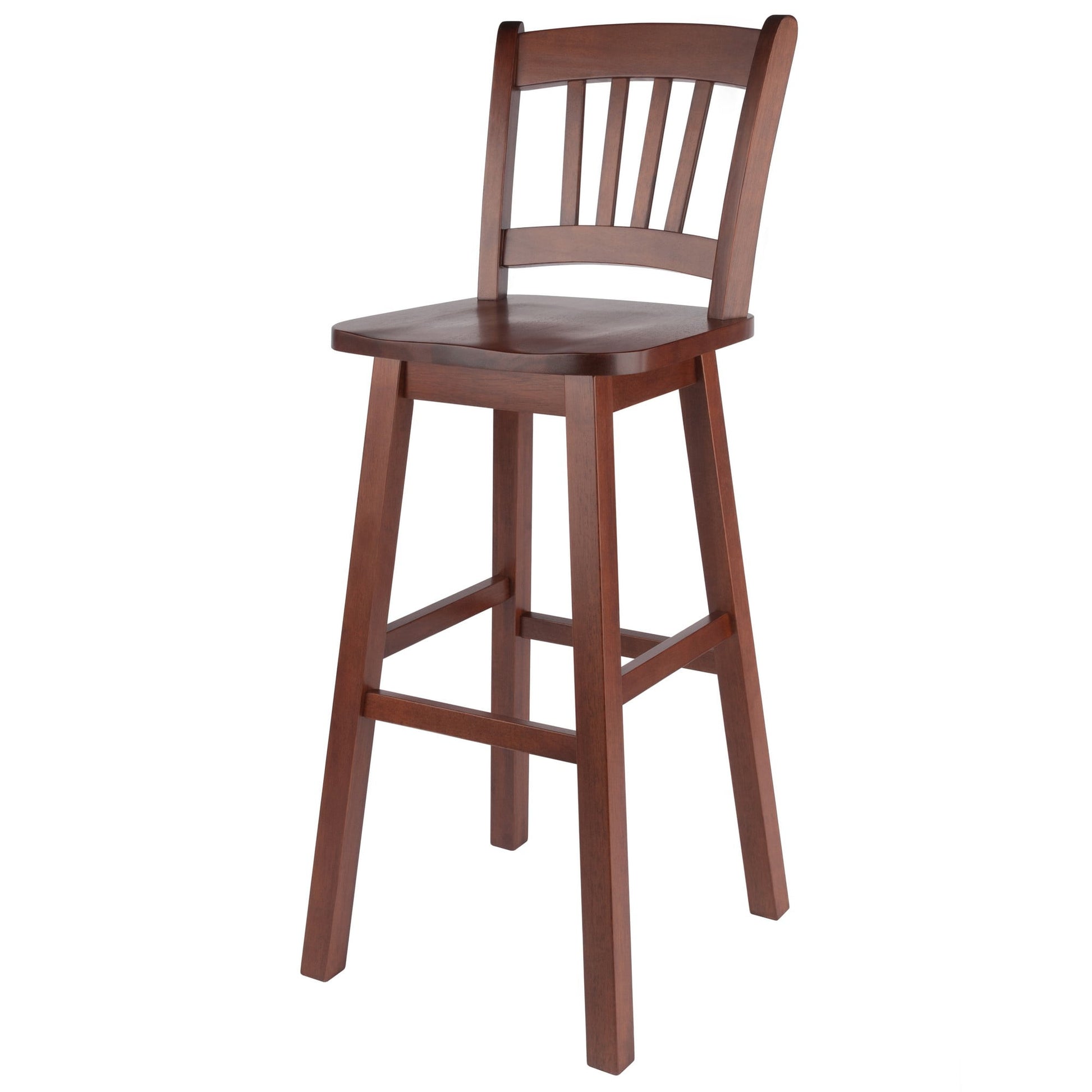 Winsome Wood Fina Swivel Seat Bar Stool, Walnut Finish
