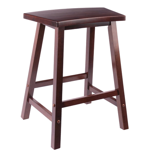 Winsome Wood Katashi Fan Shape Counter Stool, Walnut Finish