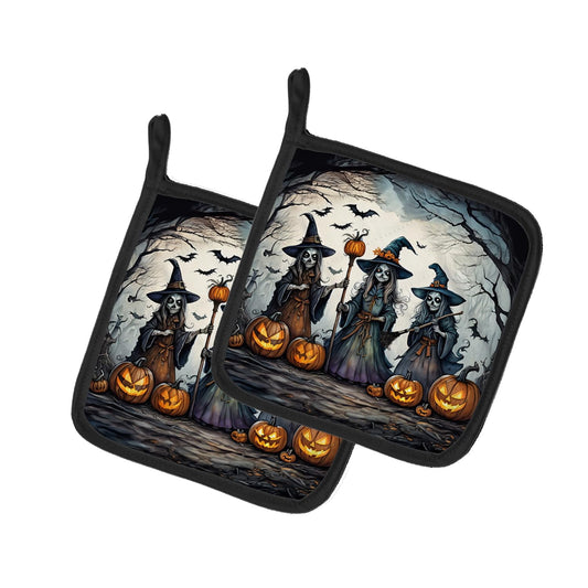 The Weeping Woman Spooky Halloween Pair of Pot Holders