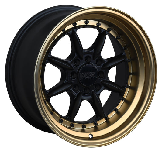 XXR 002.5 15x8 4x100/4x114.3 0et Flat Black / Bronze Lip Wheel