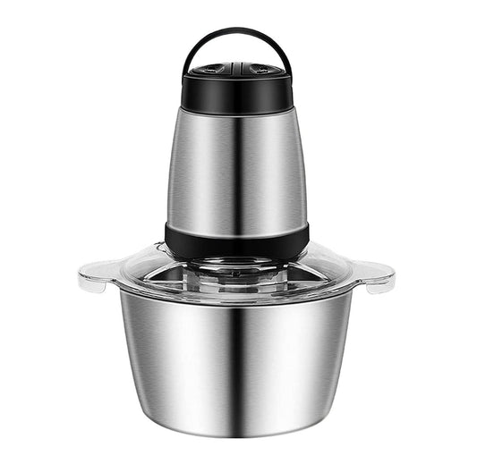 XZZ Food Chopper Electric, 8-Cup Food Processor with 2L Stainless Steel Bowl, Stainless Steel Blades for Meat, Vegetable, Onion and Garlic, 2-Speed Blender Grinder, 200W