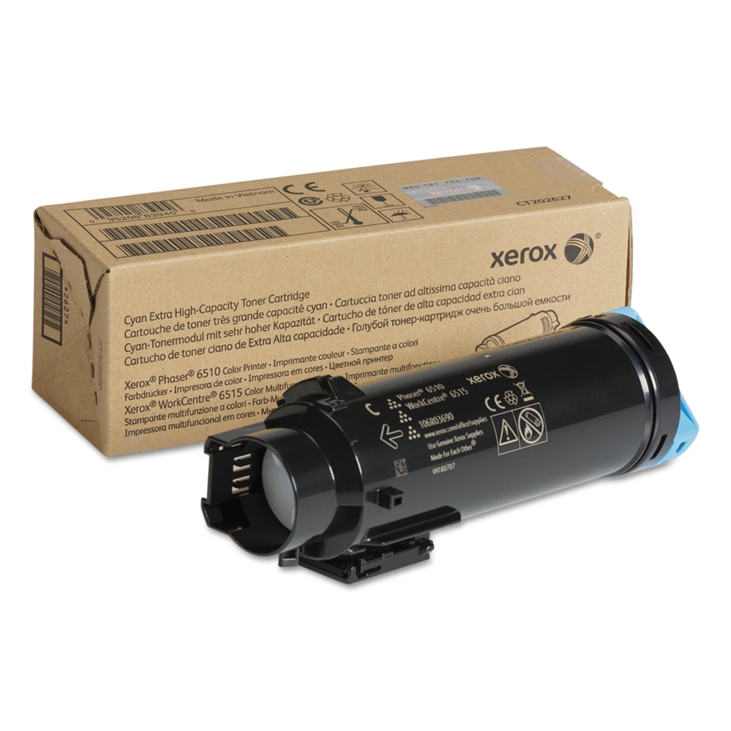 Xerox 106R03690 Extra High-Yield Toner, 4300 Page-Yield, Cyan