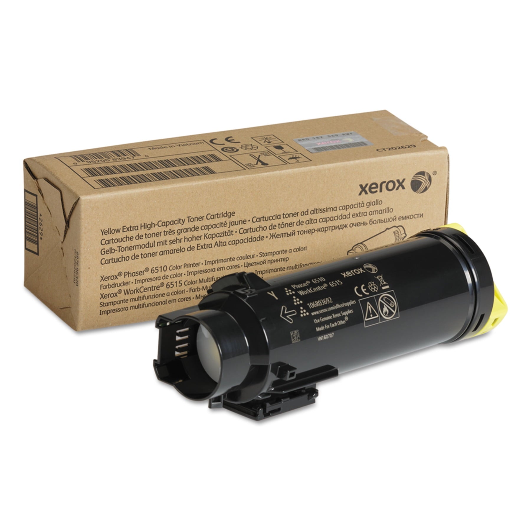 Xerox 106R03692 Extra High-Yield Toner, 4300 Page-Yield, Yellow
