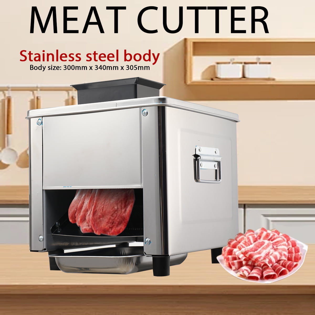 YILIKISS Electric Desktop Meat Cutter Meat Slicer Meat Cutting Machine 110V