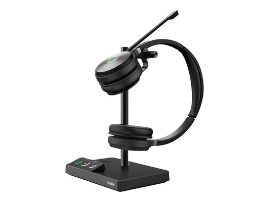 Yealink WH62 Headset - Microsoft Teams Certification - Stereo - Wireless - DECT - 524.9 ft - 32 Ohm - 20 Hz - 20 kHz - On-ear, Over-the-head - Binaural - Ear-cup