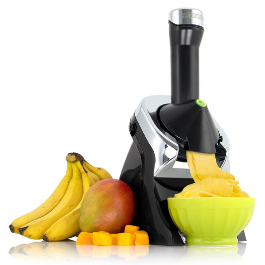 Yonanas 988BK Deluxe Vegan, Dairy-Free Frozen Fruit Soft Serve Maker, Includes 75 Recipes, 200 W, Black C101