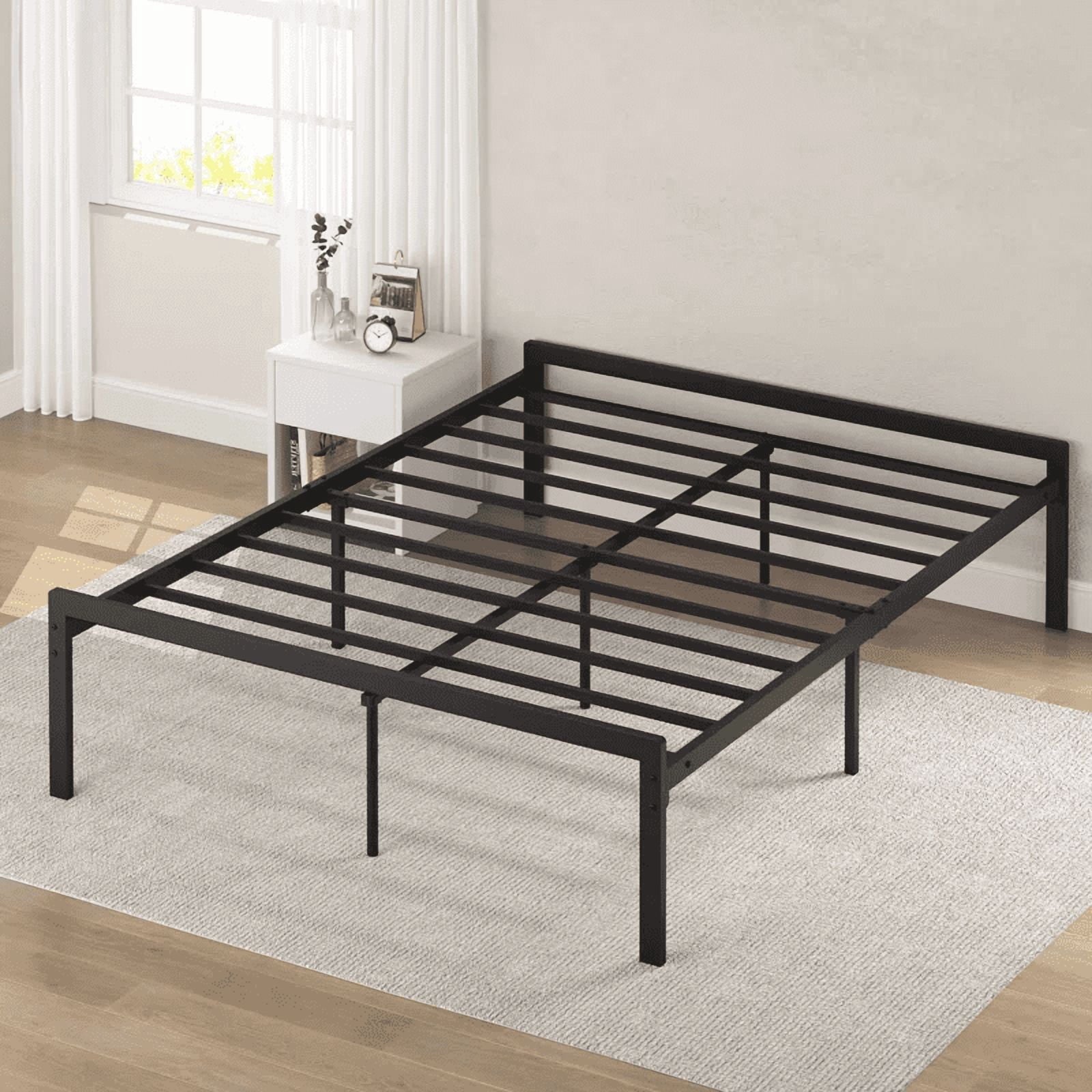 Yoneston Queen 16-Inch Heavy Duty Metal Platform Bed Frame with Large Under-Bed Storage, Non-Slip Design