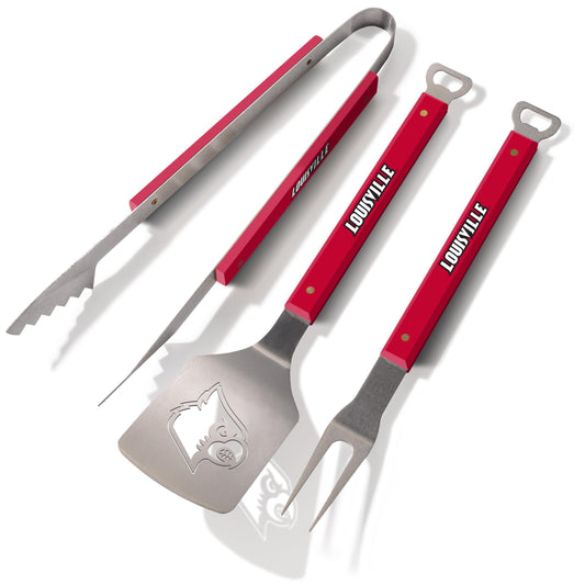 YouTheFan NCAA Louisville Cardinals Spirit Series 3pc BBQ Set