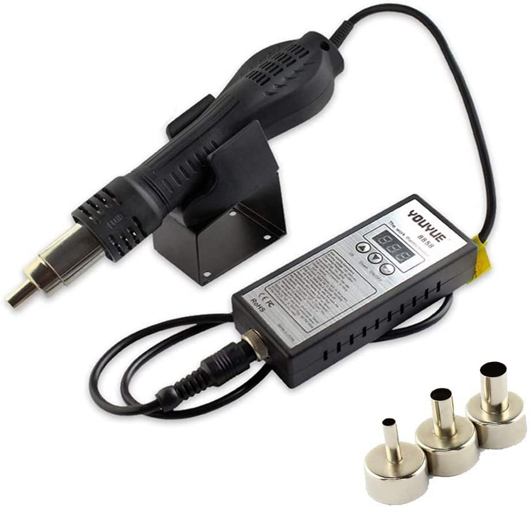 110V Hot Air Solder Blower YOUYUE 8858 SMT Rework Station Optional Portable Heat Gun Welding Tools With 3 Nozzles