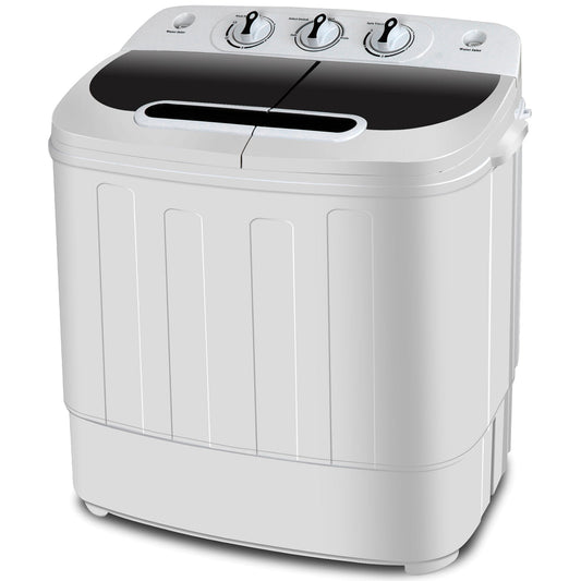ZENY Mini Twin Tub Portable Compact Washing Machine Washer Spin Dry Cycle- 13lbs Capacity