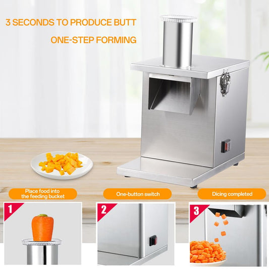 ZIHUI Commercial Food Processor High Strength Food Processors Portable Vegetable Dicer & Fruit Chopper for Onions Carrots Cucumbers Diced Ham Potatoes clean