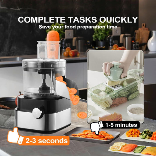ZIHUI Electric Vegetable Chopper ,Electric Chopper Food Chopper 5 in 1 Electric Vegetable Dicer Chopper Kitchen Gadgets Chopping Machine Vegetable Slicer for Dicing Mincing Cutting