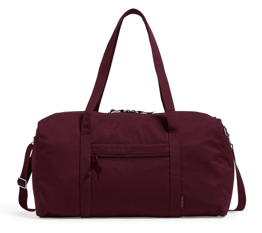 Vera Bradley Solid Recycled Cotton Large Travel Duffel Bag