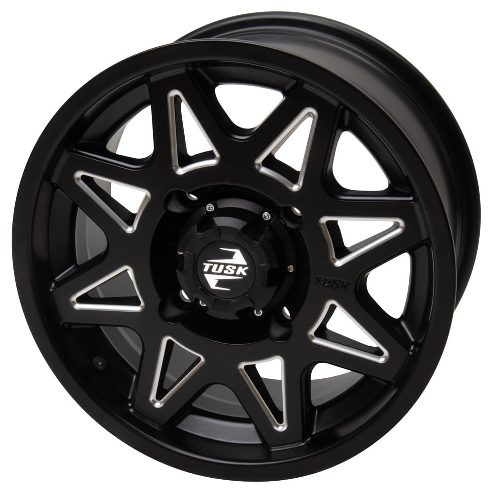 4/156 Tusk Tintic Wheel 15x7 5.0 + 2.0 Milled/Black For POLARIS RANGER 570 CREW-6 Full Size 2015-2022
