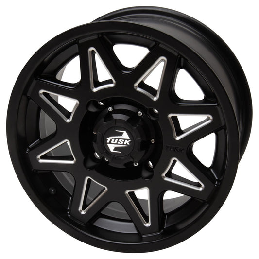 4/156 Tusk Tintic Wheel 15x7 5.0 + 2.0 Milled/Black For POLARIS RANGER 570 CREW-6 Full Size 2015-2022