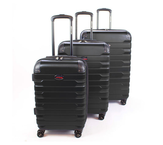 American Flyer Mina 3-Piece Hardside Luggage Se- Black
