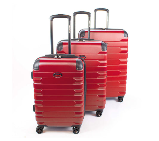 American Flyer Mina 3-Piece Hardside Luggage Se- Red